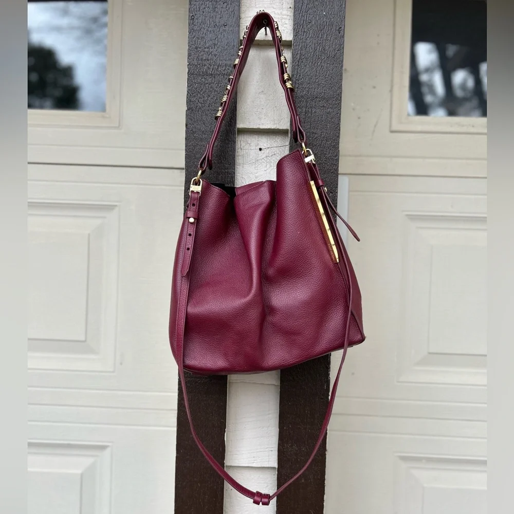 Stuart Weitzman Burgundy Hobo Bag